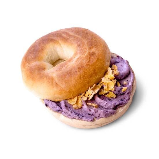 Blueberry cream cheese bagel